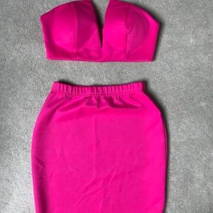 Two piece bodycon dress